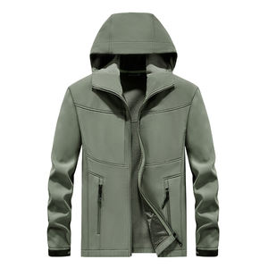 Chaqueta Cortavientos de Invierno para Hombre con Logotipo Personalizado, con Capucha, Abrigo Largo Sencillo y Moderno, Cómodo para la Temporada de Otoño - Product Image 1