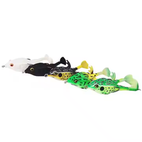 Newbilit Meilleure vente leurre de pêche 13.5g 95mm avec grenouille en plastique souple à double crochet