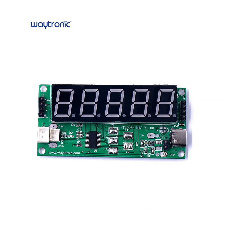 FR4 PCBA ประกอบจอแสดงผลอุณหภูมิ LED ปลุก5V อิเล็กทรอนิกส์นาฬิกา PCB บอร์ดต้นแบบที่กำหนดเอง