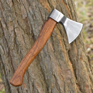100 hachas de acero hechas a mano de alta calidad, hacha de camping para supervivencia, mango de madera, hacha vikinga de grado industrial - Product Image 1