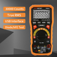Peakmètre de haute précision avec affichage à 30000 points PM8237, multimètre numérique pour la mesure de la tension et du courant AC et DC avec Interface USB