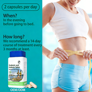 Probiótico Prebiótico <span class=keywords><strong>con</strong></span> Sabor a Maracuyá, Apoyo Inmunológico, Suplemento Dietético Deportivo para la Resistencia, 2 Tabletas - Product Image 3