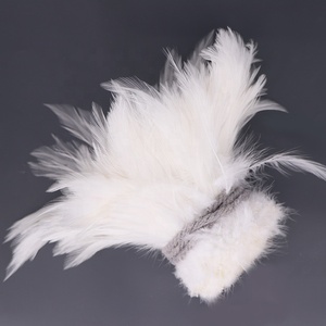 Bán Buôn 4-6 ''Nhuộm Trắng Tự Nhiên Tẩy Trắng Hackle xâu chuỗi Dậu Cổ Lông Cho Fly Câu Cá Buộc - Product Image 2