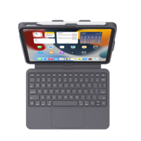 Clavier robuste MIL-STD avec pavé tactile pour iPad Air Pro 10 11, design push-pull, anti-effraction, résistant aux éclaboussures