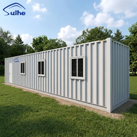 Maison préfabriquée modulaire de luxe moderne en conteneur maritime isolé de 40 pieds, une chambre, pour habitation, bureau ou hébergement