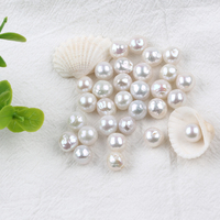Perles d'eau douce naturelles blanches Edison de 8 à 9 mm, perles en vrac