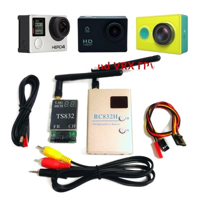 FPV System Boscam 5.8Ghz 600mW 48CH Transmitter TS832 Receiver RC832H Video System for Drone Quadcopter Walkera Motor Components