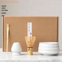 Nouveau Kit de Bol à Thé Matcha en Céramique Blanche Moderne et Écologique, Outils de Luxe, Vente en Gros, Logo Personnalisé, Coffret Cadeau