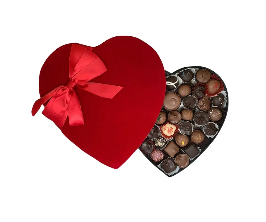 Personalizado logotipo impressão cartão coração para caixas embalagens morangos cacau dubai eid chocolate caixa