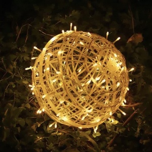 <span class=keywords><strong>Boule</strong></span> de rotin <span class=keywords><strong>lumineuse</strong></span> étanche IP44 pour décoration de Noël, nouvelle <span class=keywords><strong>boule</strong></span> de rotin LED pour extérieur et intérieur, idéale pour les suspensions de festival - Product Image 1