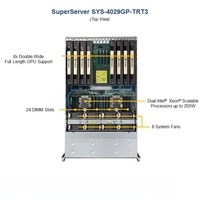 Serveur GPU Supermicro 4029GP-TRT 4U en rack pour l'informatique haute performance et l'apprentissage profond