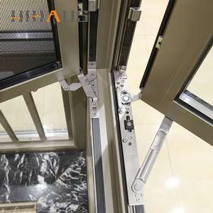 Khung Nhôm Treo Hai Lá Màu Đen Cho Gia Đình Hiện Đại Cử<span class=keywords><strong>a</strong></span> Sổ Kính Tráng Men Mở Ra Ngoài Giá Philippines - Product Image 4