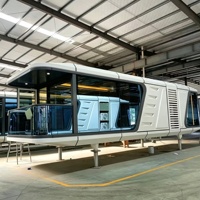 Capsule spatiale moderne, maison mobile préfabriquée, pod habitable pour le glamping, villa de vacances