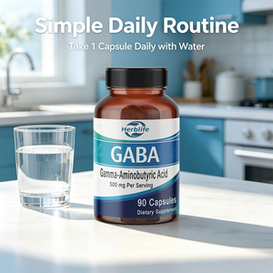 Suplemento de Ácido Gamma-Aminobutírico (GABA) de Marca Privada Personalizada OEM, Cápsulas Vegetales de GABA, 500 mg por Porción, Apoyo para el Bienestar Diario - Product Image 4
