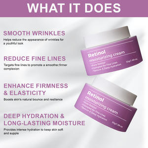 Crème de nuit anti-rides Bakuchiol pour les ridules, minimisant les pores, hydratante, collagène, rétinol, crème pour le visage - Product Image 5