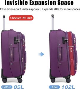 Ensembles de valises de voyage en gros – Valises souples à roulettes tendance - Product Image 4