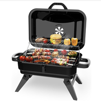 Petit barbecue au charbon de bois de table pour le camping, la cuisine en plein air, barbecue pliable pour les pique-niques, les fêtes de plein air et les grillades dans la cour
