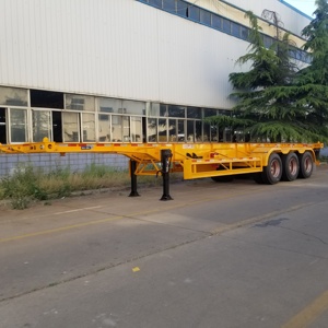 3 trục 20ft 40ft <span class=keywords><strong>container</strong></span> bán Trailer Chassis phẳng giường phẳng Trailer cho bán - Product Image 5