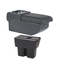 Boîte de rangement centrale en cuir pour voiture avec chargeur USB, accoudoir de console centrale pour accessoires Suzuki Jimny JB64 JB74