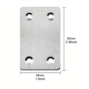 Ssr Stainless Steel Patch Plate 1.2mm Thick 5mm Hole Modern Design For Kitchen Bathroom Furniture Corner Bracket - Product Image 3