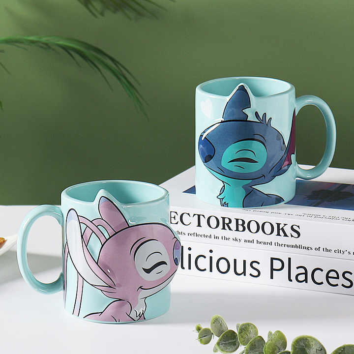 Customized Creative 3D Couple Mug Set Handmade Milk Tea Cute Animal Cups Ceramic Coffee Mugs