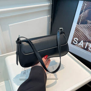 กระเป๋าพลิกเปิดสไตล์มินิมอลแบบฝรั่งเศสสำหรับผู้หญิง กระเป๋าถือยอดนิยมอเนกประสงค์พร้อมดีไซน์รูปทรงขนมปัง - Product Image 3