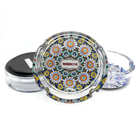 Cendrier en verre souvenir marocain Boho chameau de forme ronde imprimé de logo personnalisé cendrier du Maroc