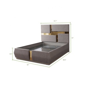 Lujo Queen King Size de madera maciza tapizada marco de la cama dormitorio conjunto de muebles al por mayor <span class=keywords><strong>Suite</strong></span> - Product Image 2