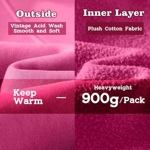 2025 paquete de 2 sudaderas con capucha Unisex Vintage de gran tamaño de algodón desgastado pesado con cremallera lavada con ácido para hombres, mujeres y parejas - Product Image 4