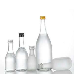 Botellas de Vidrio Esmerilado Transparente para Bebidas y Licores <span class=keywords><strong>con</strong></span> Tapas de Rosca de Aluminio para Vino, Tequila, Brandy, Bebidas Energéticas de 125 ml a 1000 ml - Product Image 3