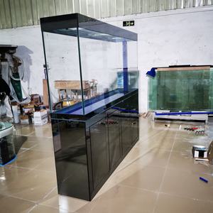 수족관 및 액세서리를위한 캐비닛 대형 사무실 및 거실 화면 하단 필터가있는 흰색 유리 어항 - Product Image 4