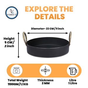 Kadai en fer de qualité alimentaire robuste avec technologie de bord lisse et base à induction pour une cuisson saine - Product Image 3
