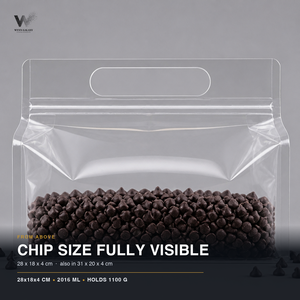 Clear Almond <b>Bag</b> 28x18+4cm 11x7in Flat Bottom Raw Nut Pouch <b>Zip</b> Thick Puncture Resistant Snack Packaging Roasted Zipper Supplier - Product Image 2