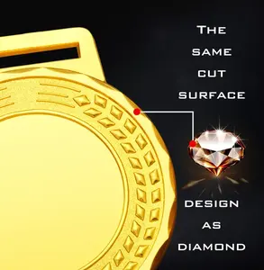 ميداليات مخصصة لكرة القدم والجري والتايكوندو والجمباز، جوائز معدنية ذهبية مع شريط، كؤوس وميداليات رياضية فارغة - Product Image 6