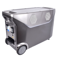 Station d'alimentation portable de camping en plein air 2500W avec panneau solaire, batterie de secours pour la maison
