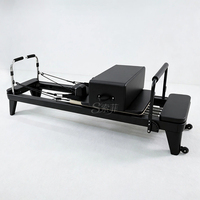 Reformer Pilates Commercial en Aluminium Noir Laqué de Haute Qualité – Lit de Pilates pour le Renforcement Musculaire