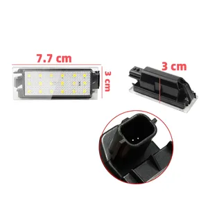 2 Luces LED para Matrícula <span class=keywords><strong>de</strong></span> Renault Clio, Laguna 2, Megane 3, Twingo, Master, Vel Satis, Wind, Trafic, Twizy - Product Image 2