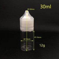 Envío Gratuito, Botella Vacía Transparente de Plástico Corta y Ancha de 10 ml/30 ml/60 ml/100 ml/120 ml con Tapa de Rosca