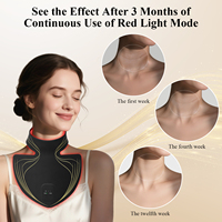 Masque de cou LED à lumière rouge rechargeable sans fil, dispositif de beauté en silicone de qualité médicale pour le soin du cou