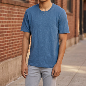 T-shirt Homme Premium Sans Coutures Coupe Oversize 100% Coton Couleur Unie Tissu Tissé Style Décontracté – Meilleure Vente - Product Image 3