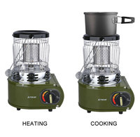 STARCAMP Chauffage et cuisinière au gaz butane portables pour le camping en plein air 2 en 1