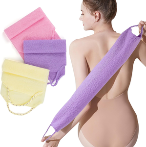 Custom Logo Exfoliating Body Washcloth Soft and Sturdy Nylon Body <b>Scrub</b> Cloth Bath Shower <b>Back</b> Scrubber for Men & Women - Product Image 1