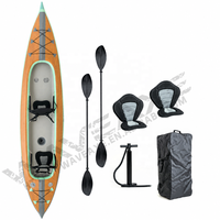 Kayak gonflable de randonnée WAVEAXE Custom Drop Stitch haute pression, 2 places, tandem, PVC, pliable, Airvolution, fabricant OEM