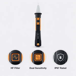Testeur de tension sans contact Testo 745 12-1000V AC avec lampe torche LED, étanche IP67, stylo testeur électrique CAT <span class=keywords><strong>IV</strong></span> - Product Image 2
