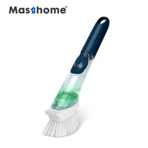 Masthome Durable Long Handle Soap Dispensing East Cleaning Kitchen Dish Brush Scrubbing Dish Brush