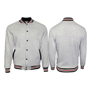 Chaqueta Varsity Personalizada de Lana y Cuero para Hombre, con Logos Bordados en Cuero Genuino, Tela de Lona Transpirable y Resistente al Viento - Product Image 4