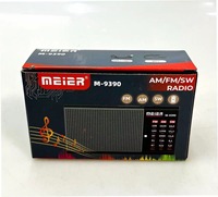 MEIER M-9390 Nouvelle version améliorée Radio compacte rechargeable par USB avec haut-parleur et tuner AM/FM/SW Réception excellente