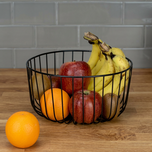 Round Metal Fruit <b>Basket</b> Iron <b>Wire</b> <b>Storage</b> Container Kitchen Minimalist Design Durable Standing Type 33x15x85cm - Product Image 2