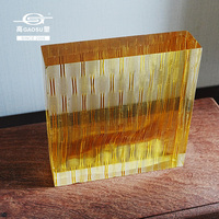 Lámina de Acrílico Fundido con Textura de Seda, Panel de Resina Artística, Material de Superficie para Muebles Modernos Personalizados
