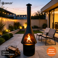 Cheminée extérieure à bois, foyer de terrasse, poêle à bois pour jardin, camping, chauffage extérieur